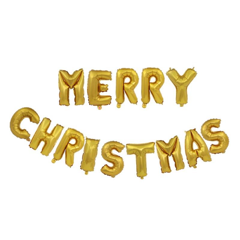 New 16Inch Merry Christmas Letter Foil Balloons Alphabet Air Balloon Christmas Decorations Globos Xmas Ornament Party Supplies