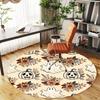 1pc Ghost Pumpkin Round Chair Mat Area Rug - Non-Slip, Floor Mat for Office, Bedroom, and Indoor Decor -1002189