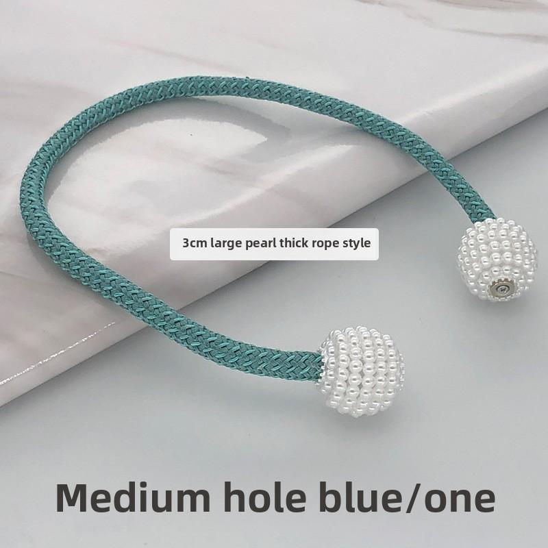 Wholesale Large Thick Rope Pearl Curtain Ties Magnetic TieSimple Tie Rope Decorations Curtain Buckles