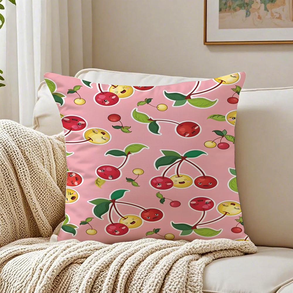Fashionable Fruit Print Pattern Cushion Cover Pillowcase Antidustmite Living Room Sofa Decor Cushion Room