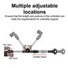 Wheelchair Umbrella Attachment Wheelchair Stroller Umbrella Attachment Stainless Steel Handle Holder Clamp Supporter Connector