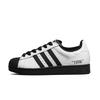 Adidas Originals Superstar 2 Cushioning Impact Resistance Low top Skateboard Shoes Unisex Black White JI0079(Team719-SBOX)