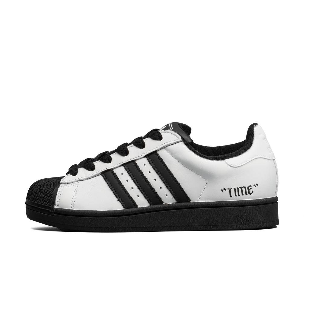 Adidas Originals Superstar 2 Cushioning Impact Resistance Low top Skateboard Shoes Unisex Black White JI0079(Team719-SBOX)