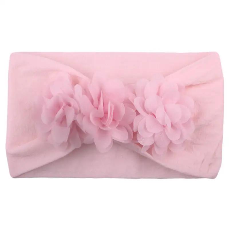 Baby Girl Headbands 3D Flower Kids Toddler Bow Hairband Headband Big Floral Elastic Hair Bands Head Wrap Baby Hair Accessories