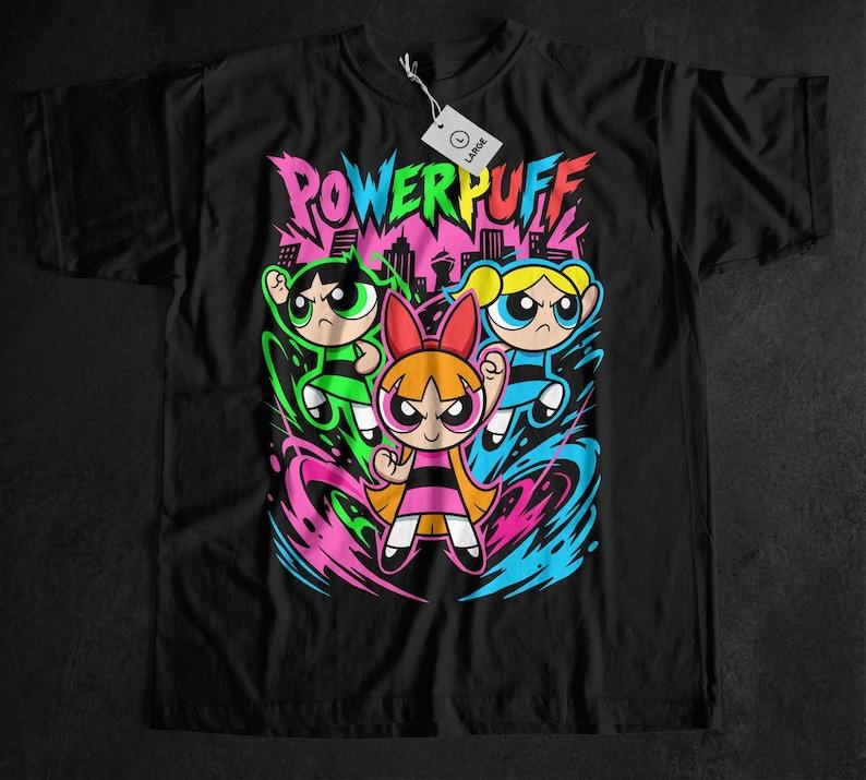Powerpuff Girls Unisex Tee, 90s Toon, Blossom Bubbles Buttercup, Mojo Jojo, Gift for Kid 140