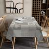 VIKAMA Nappe Patchwork Moderne Minimaliste Décoration Salle à Manger Maison Facile à Laver en Machine, Séchage Rapide, Résistante au Boulochage