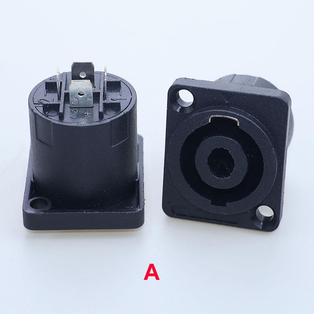4 Pin Speakon Panel Mount Board Female Jack Socket Connector XLR Audio Cable Wire Adapter Nut Loudspeaker Amplifier ConverterGood Product