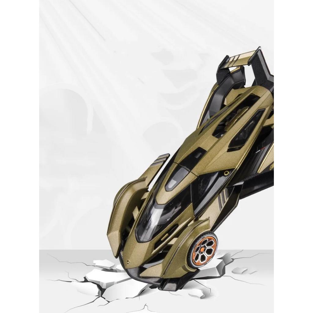 1/22 Lamborghini V12 GT Alloy Miniature Car Model Diecast Metal Scale Car Sound and Light Collection Childrens Toy Car Vehicles Gift