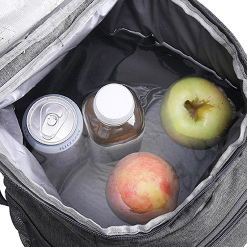 Portable Insulated Bag Multifunctional Leakproof Outdoor Picnic Fresh-keeping Backpack Cooler Bag