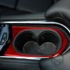 Für Cadillac ATS 2013- Limousine Zubehör Auto Carbon Fiber Innen Tasse Halter Panel Trim Aufkleber
