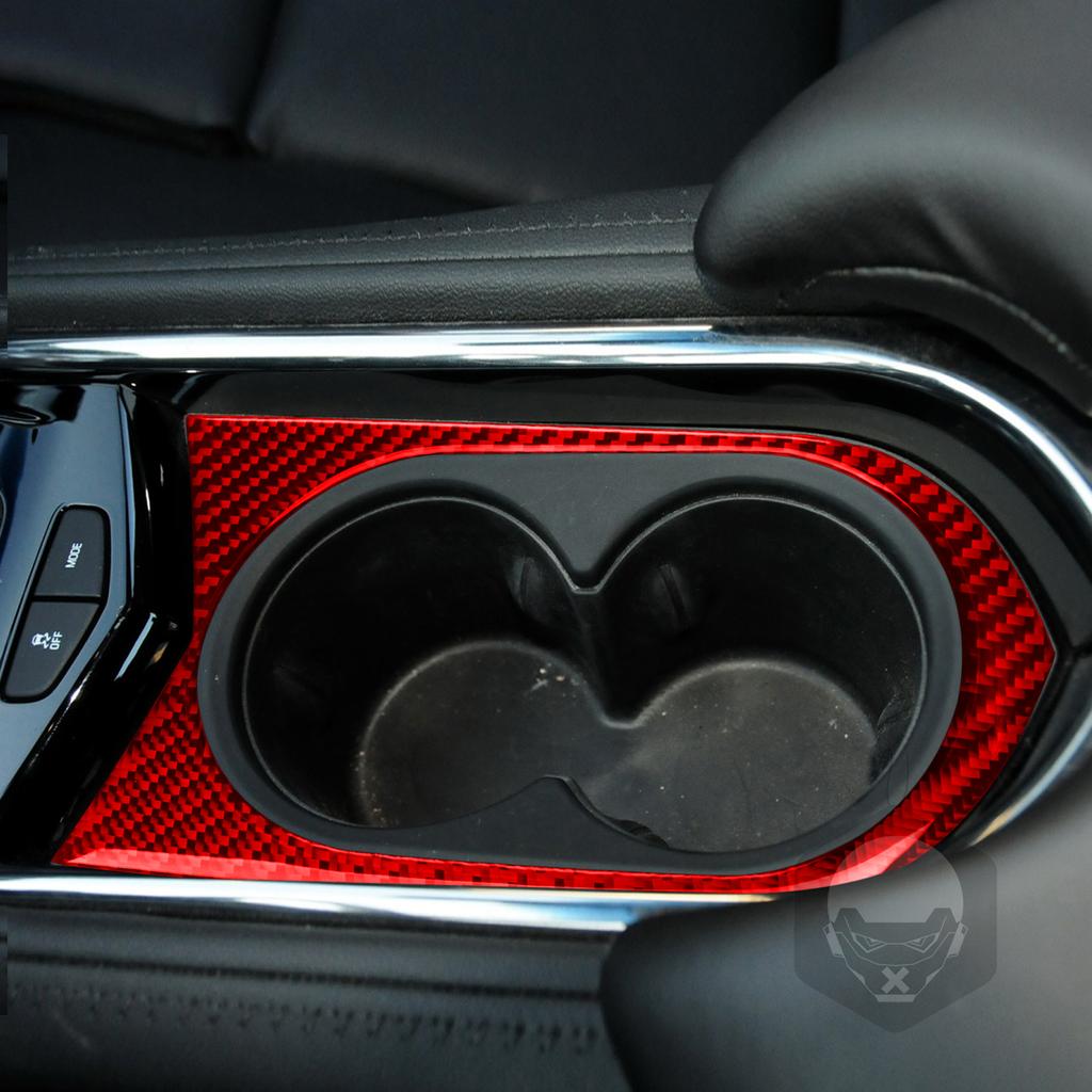 Für Cadillac ATS 2013- Limousine Zubehör Auto Carbon Fiber Innen Tasse Halter Panel Trim Aufkleber