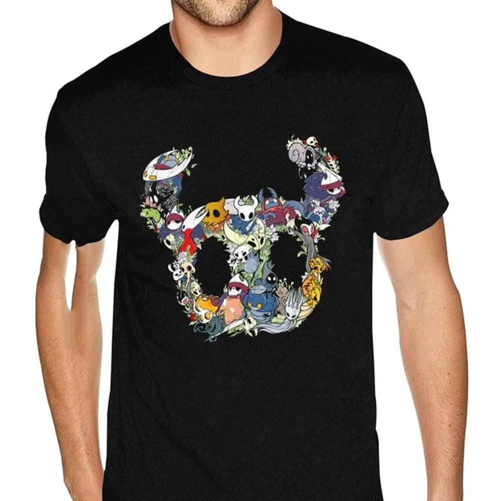 Hollow Knight Funny Game Classic Graphic TShirt Men Anime Graphic Tshirt HipHop Print Tee Breathable and Comfortable
