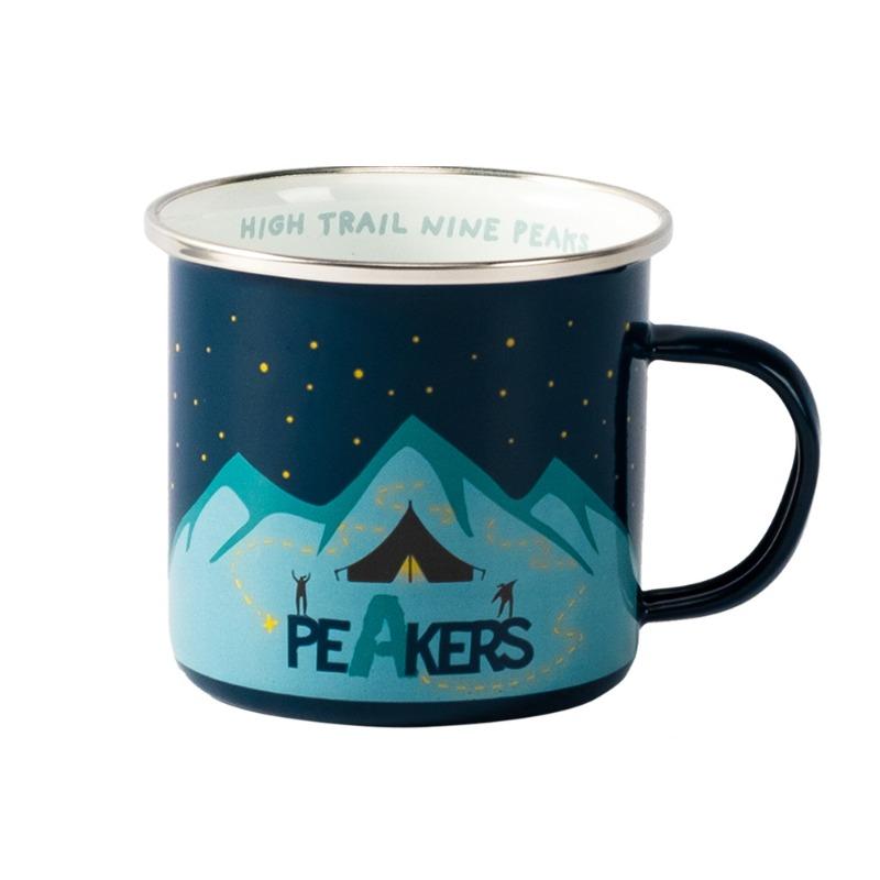 Export boutique thickened colored enamel enamel cup Christmas gift coffee cup camping mug customization