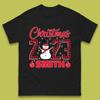 Personalised Christmas 2023 Your Name Snowman Buffalo Plaid Xmas Mens Tee Top