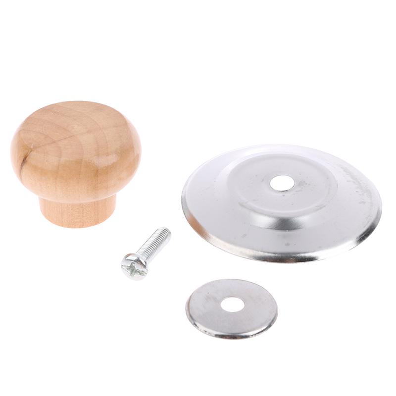 Wood Pot Cover Handle Kitchen Accessories Anti-Scalding Universal Replacementcap