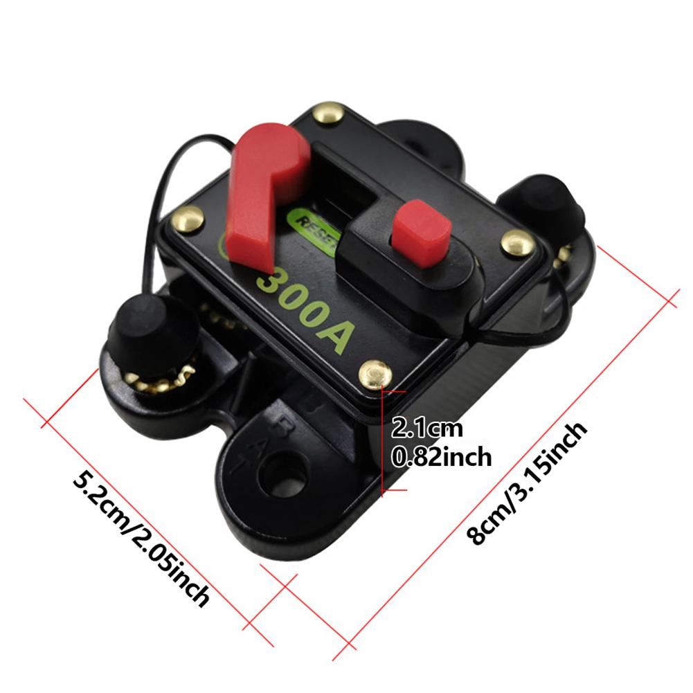 12V-48V DC Car Fuse Circuit Breaker Auto Reset Boat Resettable Fuse 40A 50A 60A 80A 100A 150A 200A 250A 300A for Audio System