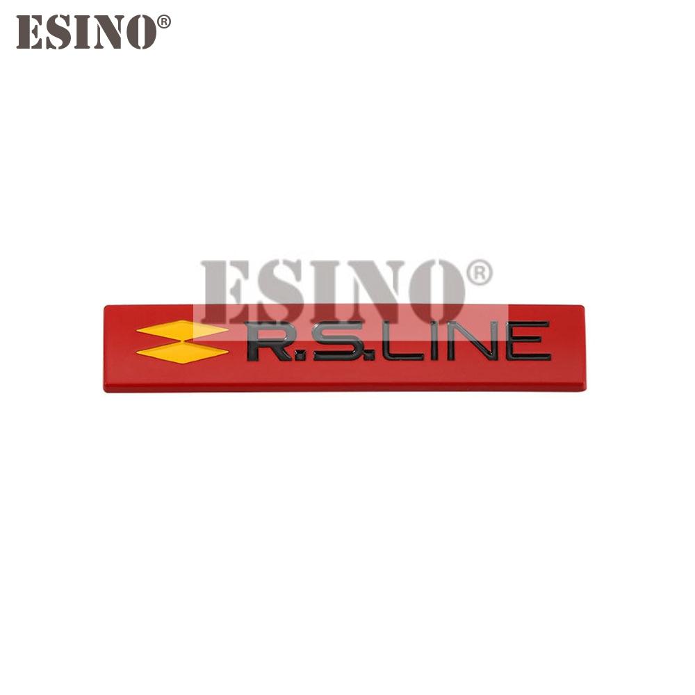Car Styling 3D Metal Chrome Zinc Alloy Emblem Badge for Renault RS Line Clio Captur Megane Kadjar Arkana Koleos Sandero Safrane