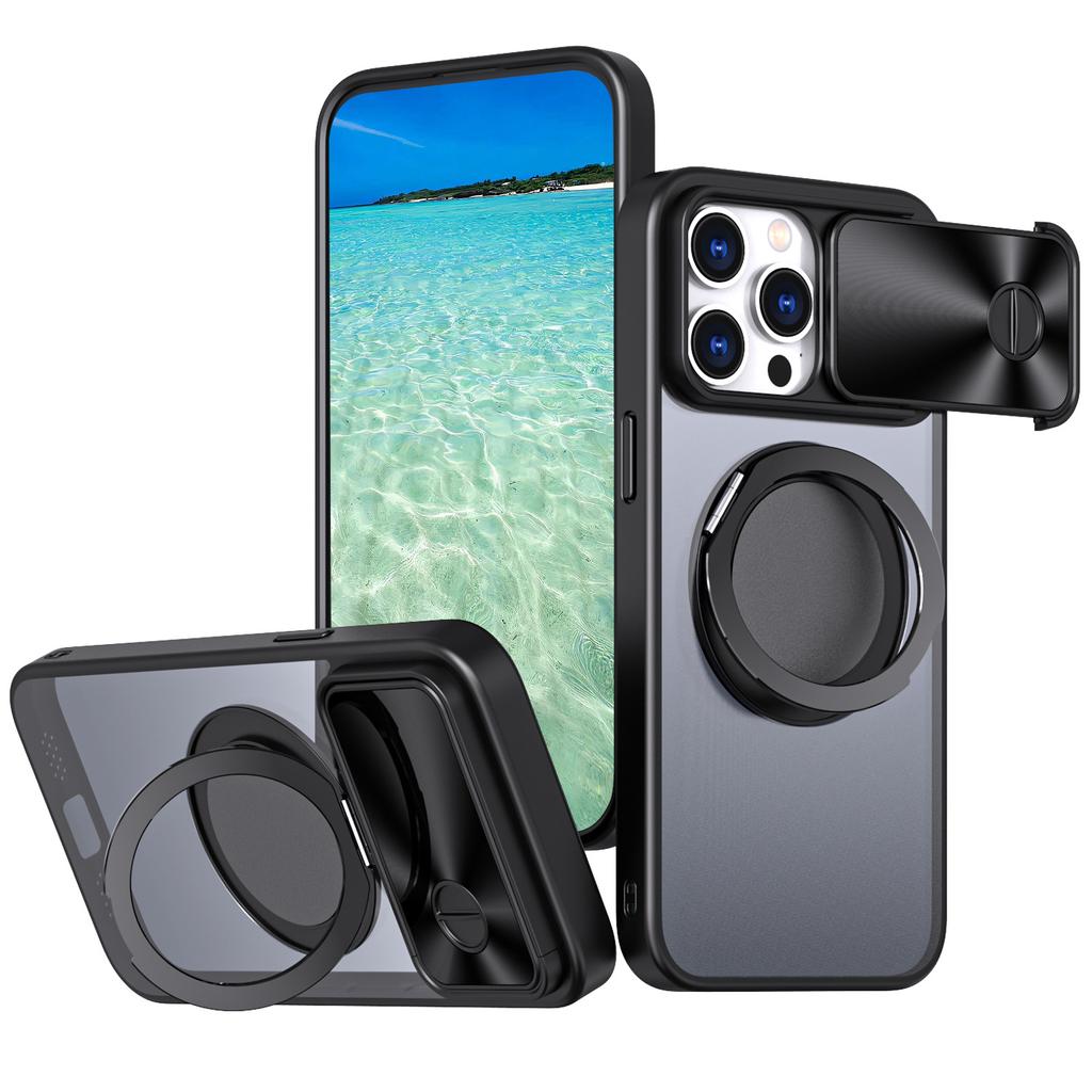 New for Apple 15 ProMax Pivot Phone Case Lens Pop-up Cover for IPhone 15 Gear Rotating Bracket