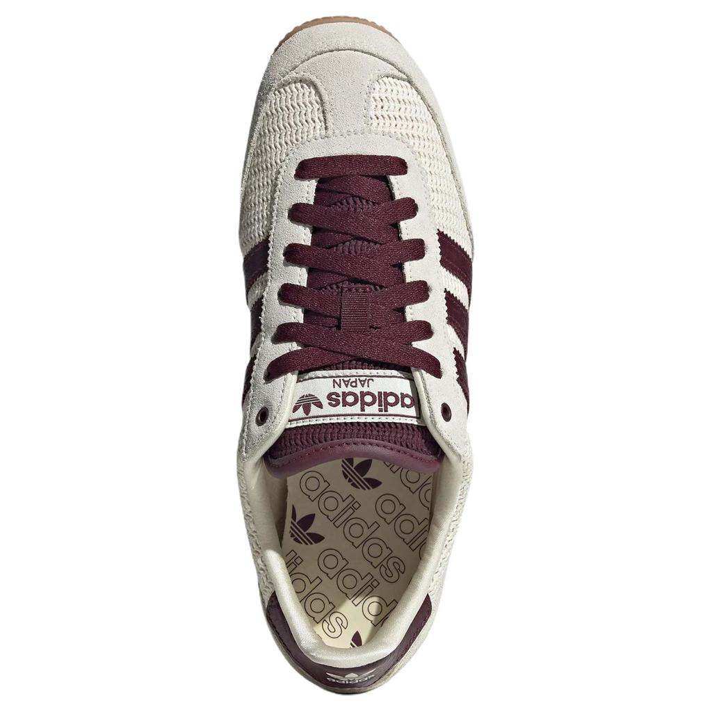 adidas Originals Japan W 'Cream White Maroon Gum' Women's Retro T-Toe Sneakers JR7161