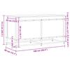 Storage Box with Lid Oak Look 100 X 40 X 51.5 Cm