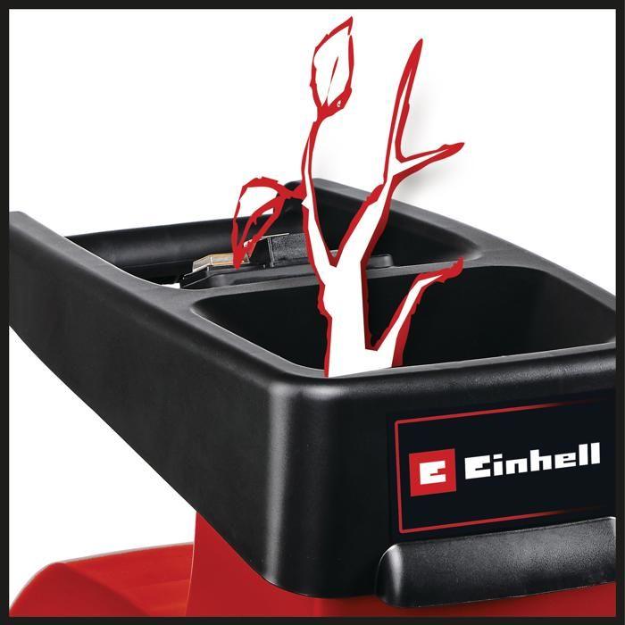 Einhell Broyeur de végétaux silencieux GC-RS 60 CB (2 800 W, cylindre de coupe, bac de 60L, interrupteur de sécurité intégré)