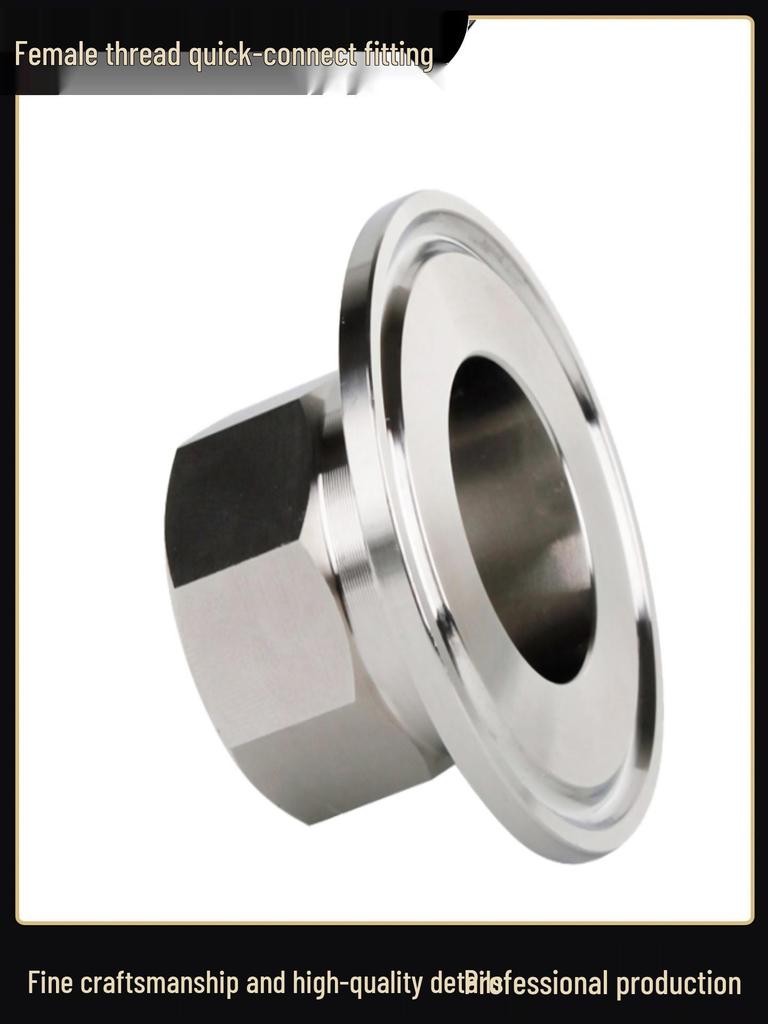 Quick-Fit Innengewinde 304/316L Edelstahl Sechskantverbinder, Sanitär Quick-Clamp Stutzen, Innengewinde Hülse