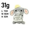 AnimalSeries-Positive Energy WildAnimals Crochet Doll Handmade Knitted Decor Ornament Encouragement Card Mini Desk Decor Gift