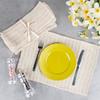 4x Rectangular Kitchen Protective Mat for Table Plates and Cutlery