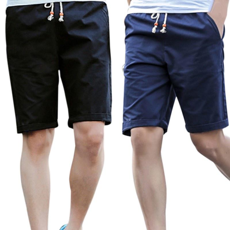 Men's Summer Mid-rise Straight Large Plus Size Casual Wild Five-point Pants