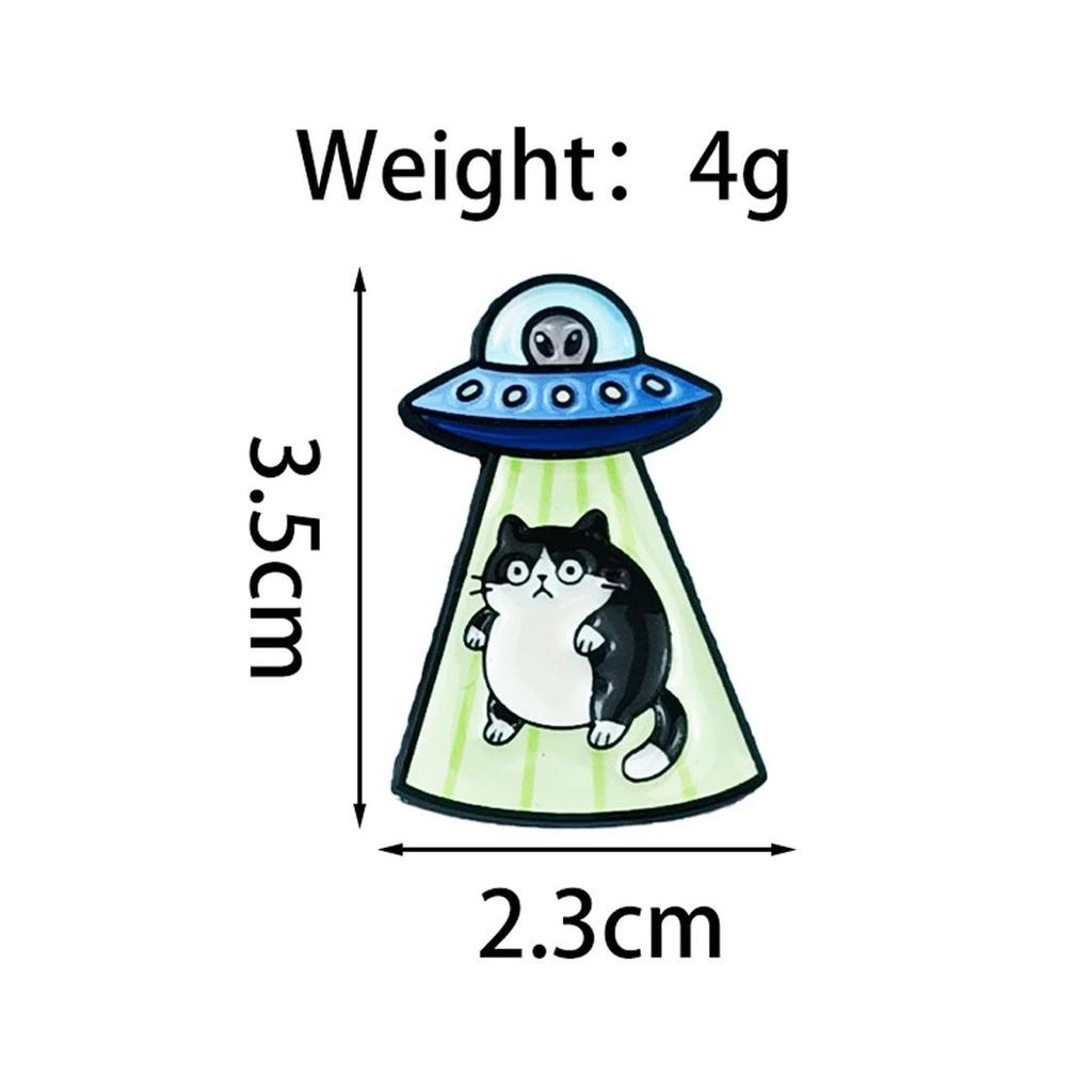 Cartoon Cat Brooch: Creative Alloy Enamel Badge for Backpack or Clothing