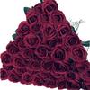 Rose Artificiali all'Ingrosso Rose Finte con Gambi Lunghi Fiori di Seta Mazzi per Matrimonio Arrangement Floreale San Valentino
