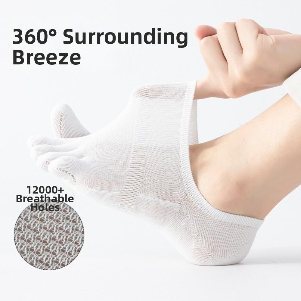 Thin Hosiery Five Toe Boat Socks Cotton Sports Socks Fashion Men's Five Finger Socks Male Boy