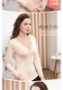Hot and Warm Top for Women In Autumn and Winter, with Added Velvet and Thick Lace, V-neck Long Sleeved Underwear As the Base Layer