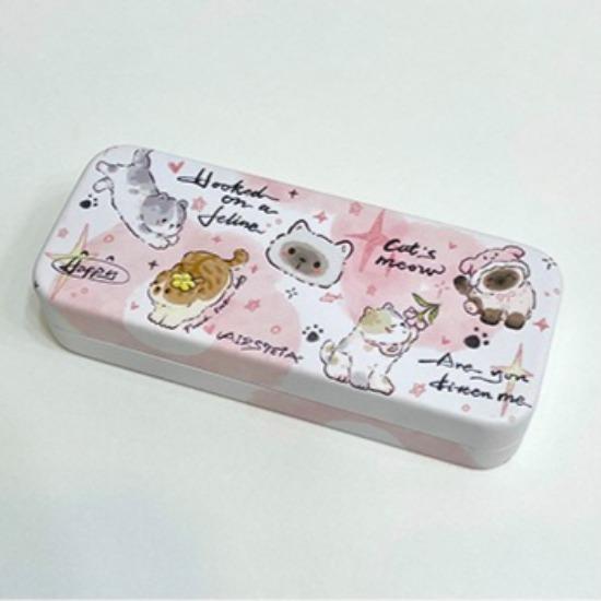 

Ins Cute Cartoon Cat Puppy Cream Color Glasses Case Kawaii Girl Outdoor Portable Myopia Glasses Sunglasses Dustproof Storage Box розовый