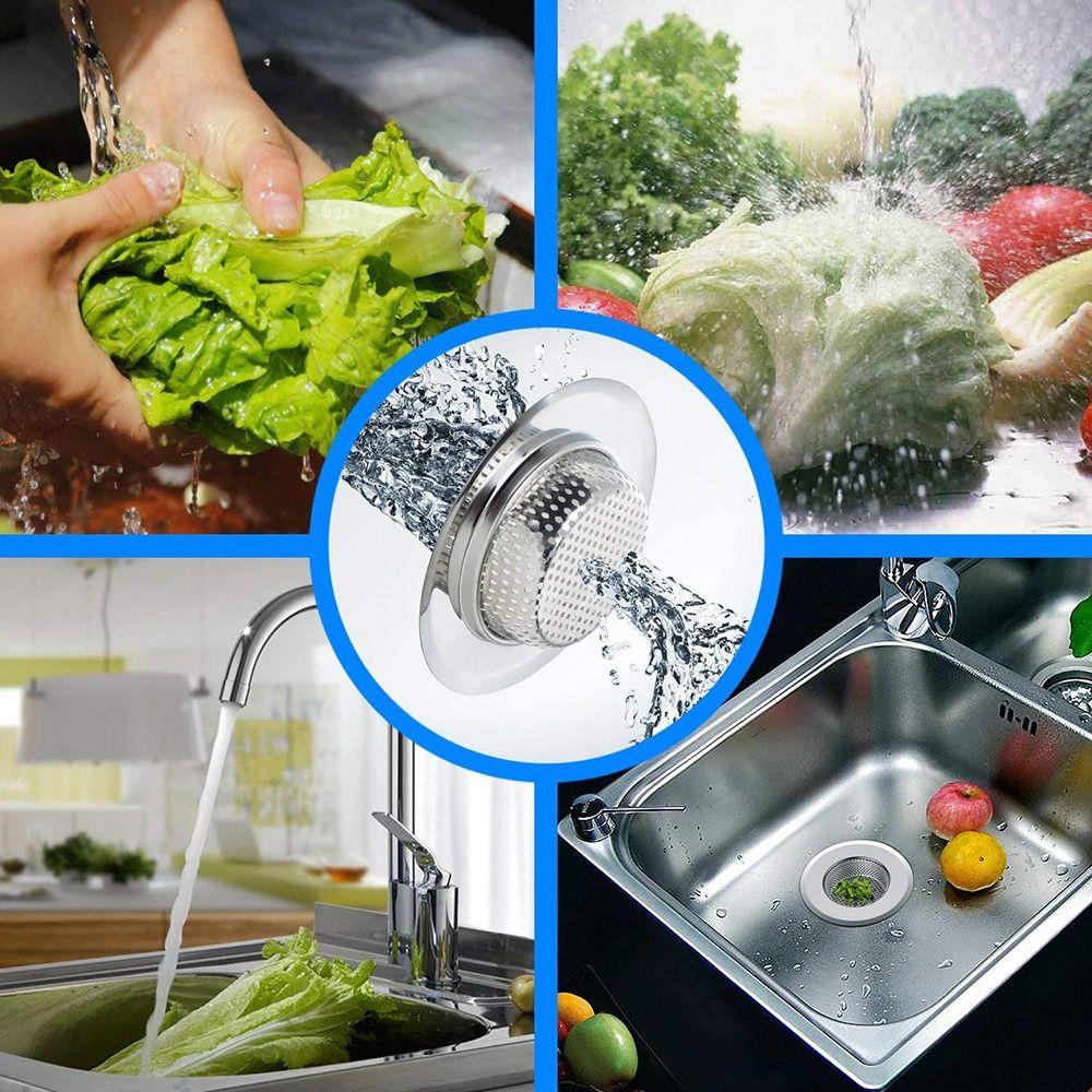 Mesh Fine Stainless Steel Sink Strainer Hat Shape Mesh Sink Strainer Filter Multipurpose   Bathroom