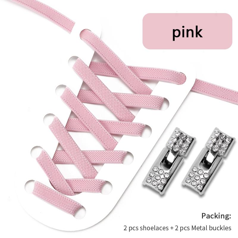 No Tie Shoe Laces Luxurious Diamond Cross Locks Shoelaces Without Ties Elastic Shoe Laces Sneakers Kids Adult Shoes Accessories
