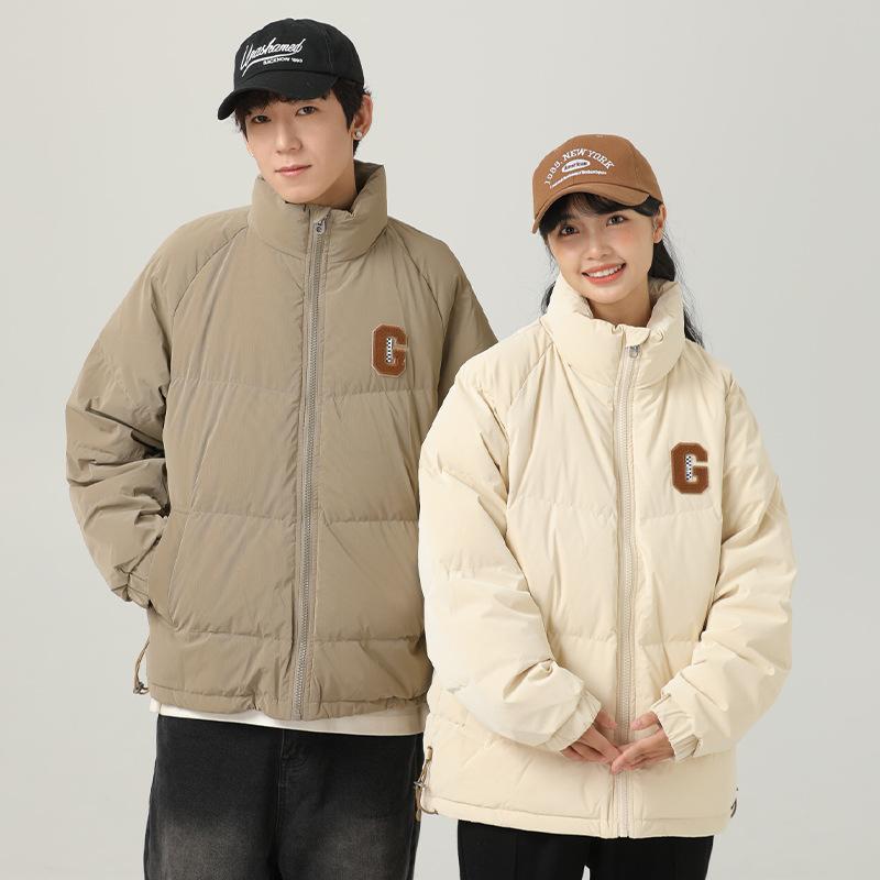 Зимняя новая мужская куртка корейского стиля с утолщенным теплым воротником-стойкой 90% — фото 3