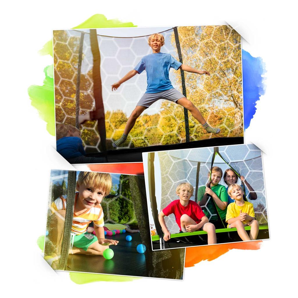 Trampolina Ogrodowa 8Ft/252Cm Z Siatką Wewnętrzną I Drabinką Neo-Sport