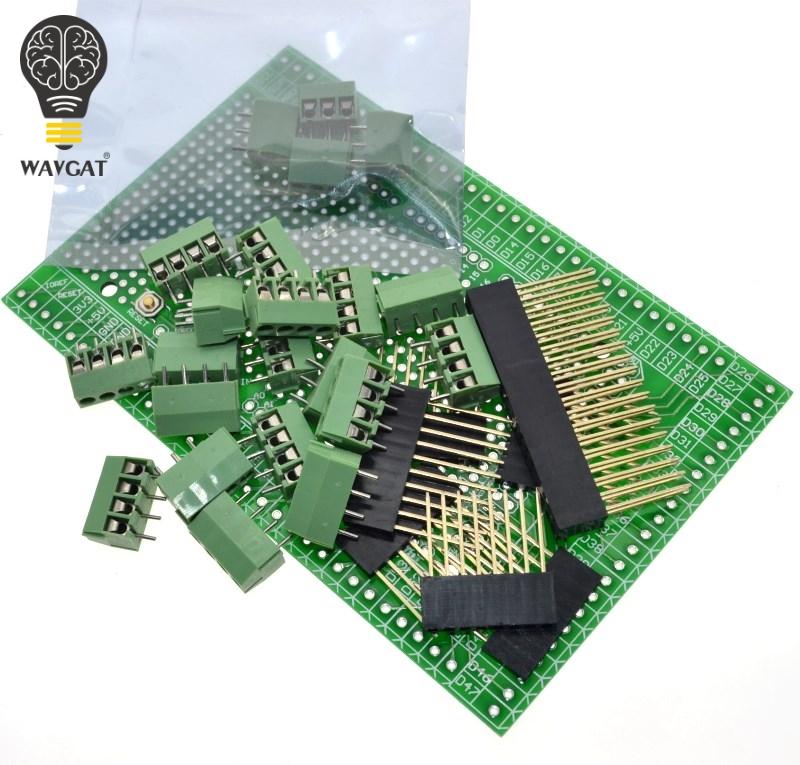 

LIZAO Double Side PCB Prototype Shield Board, Screw Terminal Block Expansion Board for Arduino Mega-2560 R3