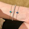 Womens Colorful Gemstone Bracelet Adjustable Oval Gem Jewelry