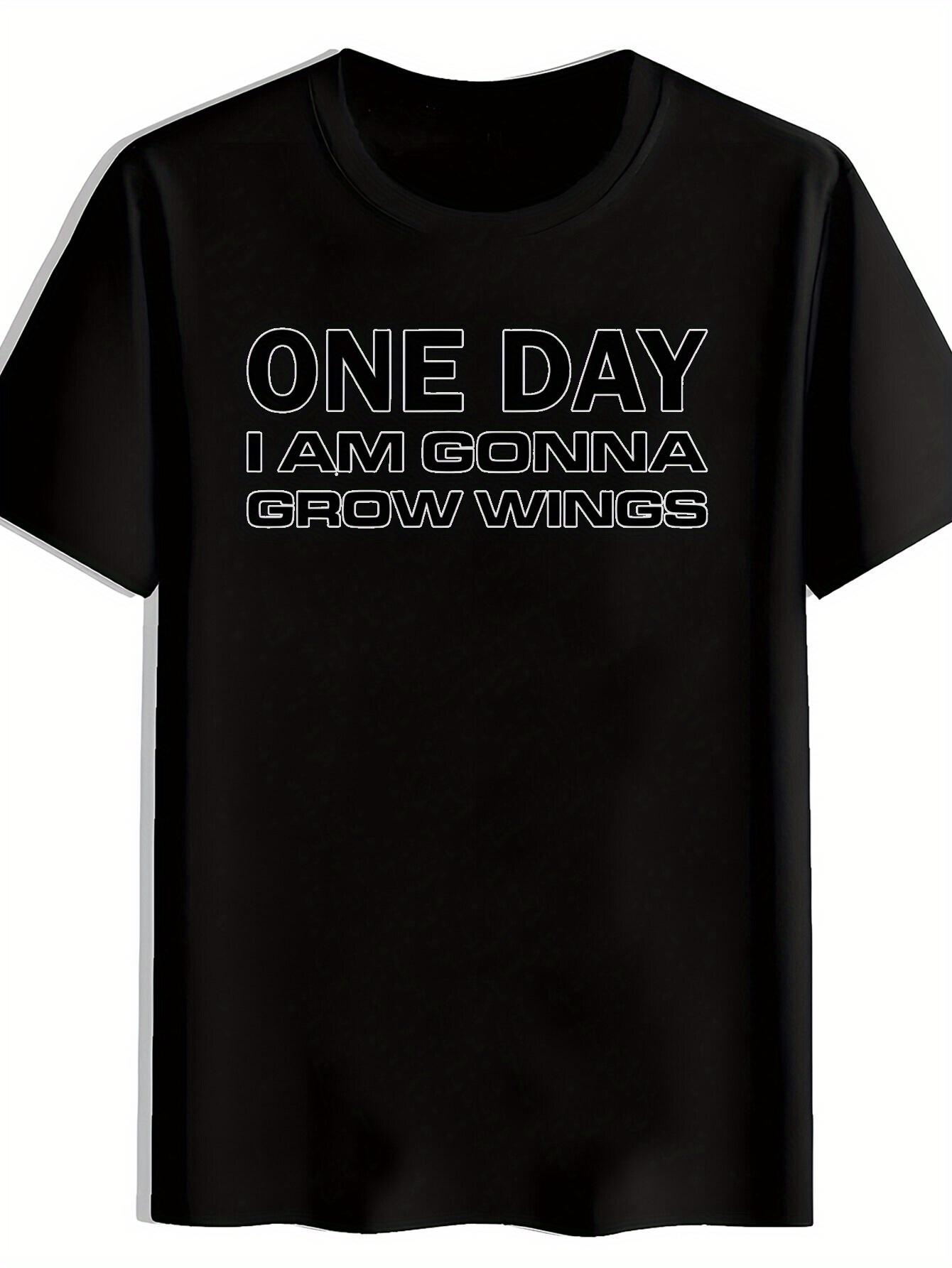 

Rock Band Graphic T-shirt - One Day I m Gonna Grow Wings Print M