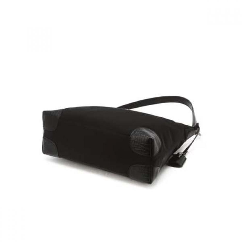 Daks Black Croc Cowhide Nylon Shoulder Bag M Dcba6e052bk