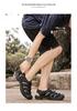 Men's Summer Closed-Toe Leather Sandals for Casual Outdoor Hiking and Beach Activities