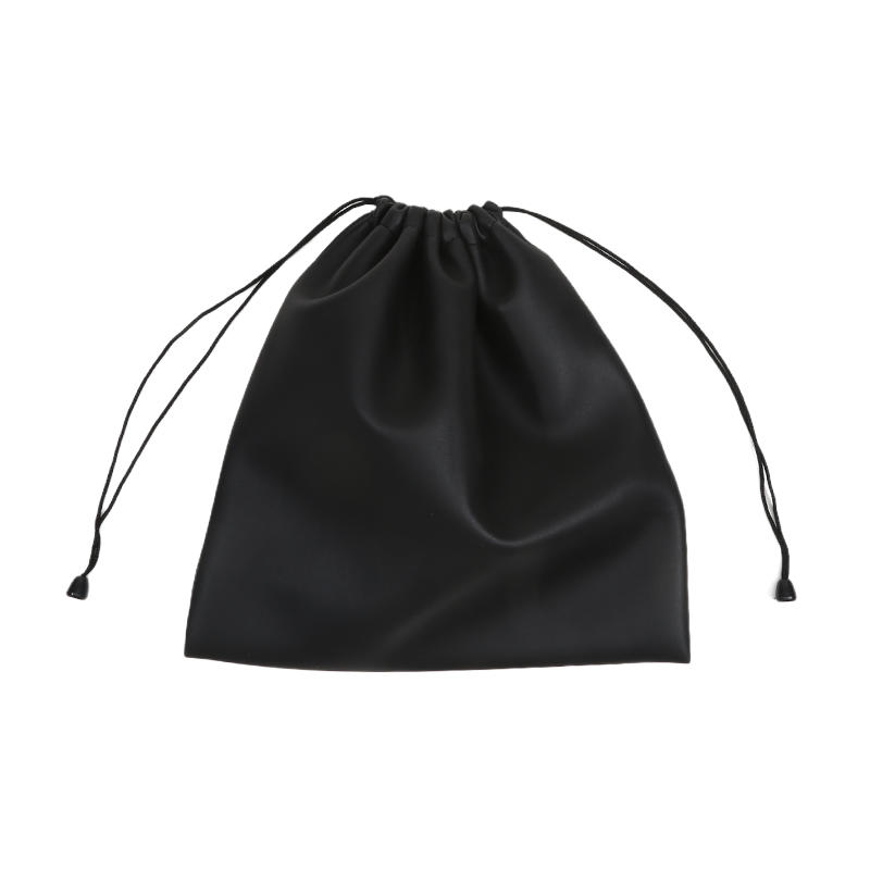 

1PC Draw String Bag Durable Black Dust-proof Drawstring Bag Headphone Bags PU Leather Headset Bags Durable Multi Purpose Storage S чёрный