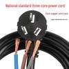 High-Power 10A Three-Pin Power Cord with Plug and Bare End, 2.5mm² Thickness
