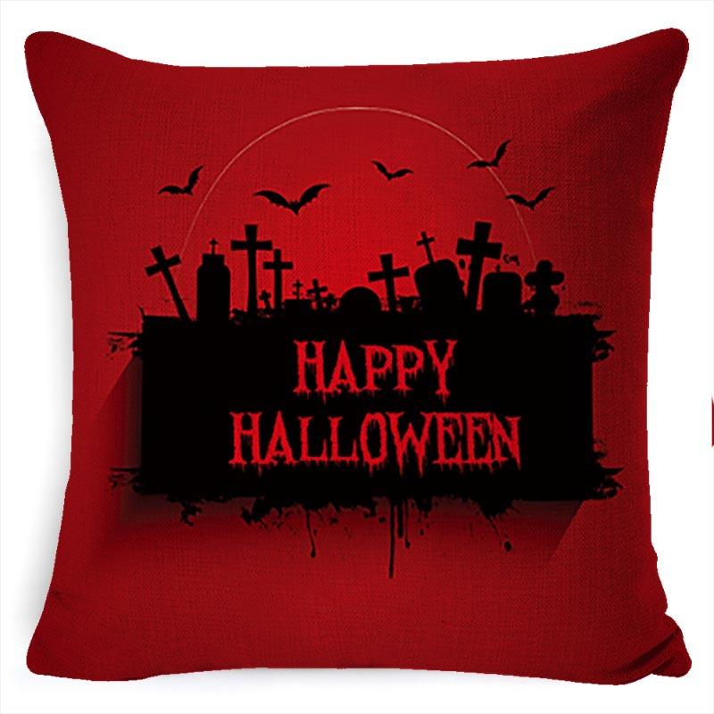 Throw Pillow Halloween Pillow Case Linen Car Cushion Sofa Pillow Case Nordic Style
