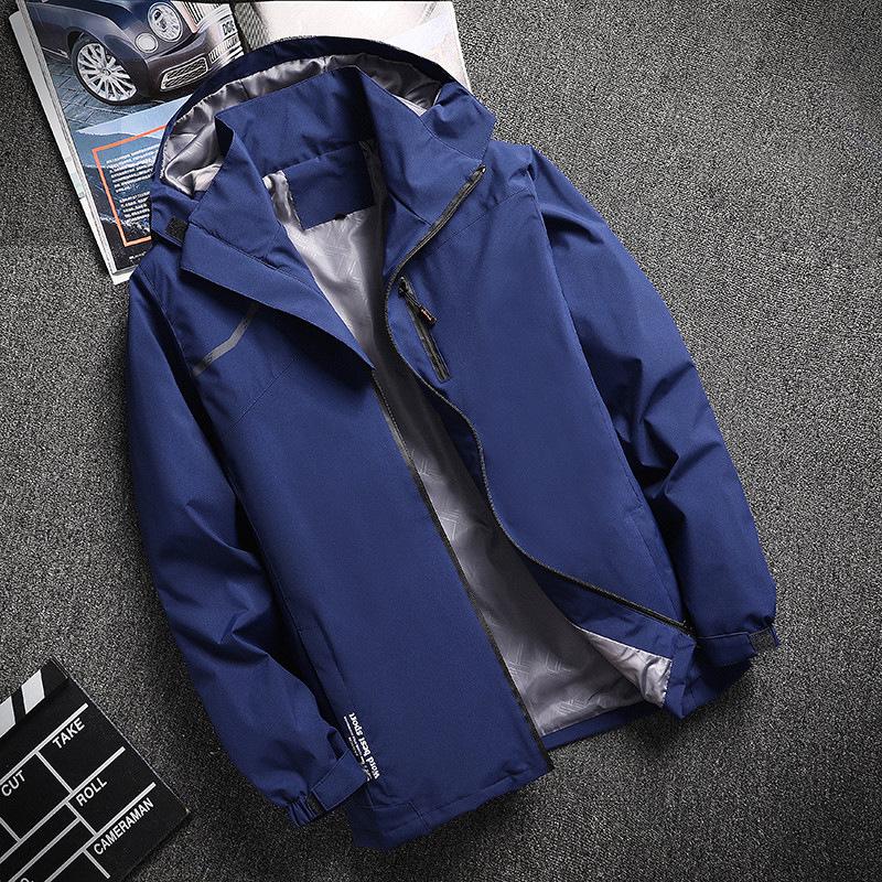 Unisex Windproof Waterproof Lightweight Travel Jacket - Plus Size, Loose Fit for Spring and Autumn
