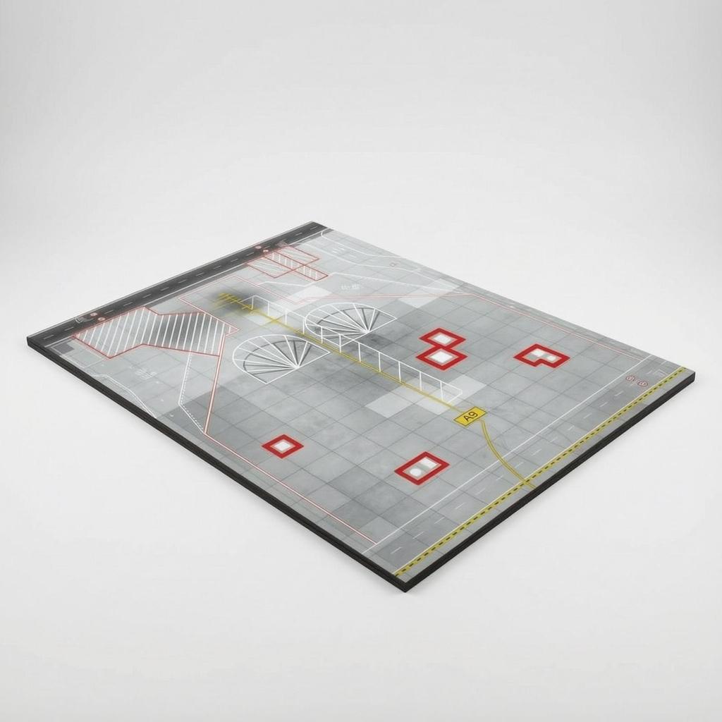 1/400 Flugzeugvorfeld Display Basis Holzmodell Flugzeug Bedruckt