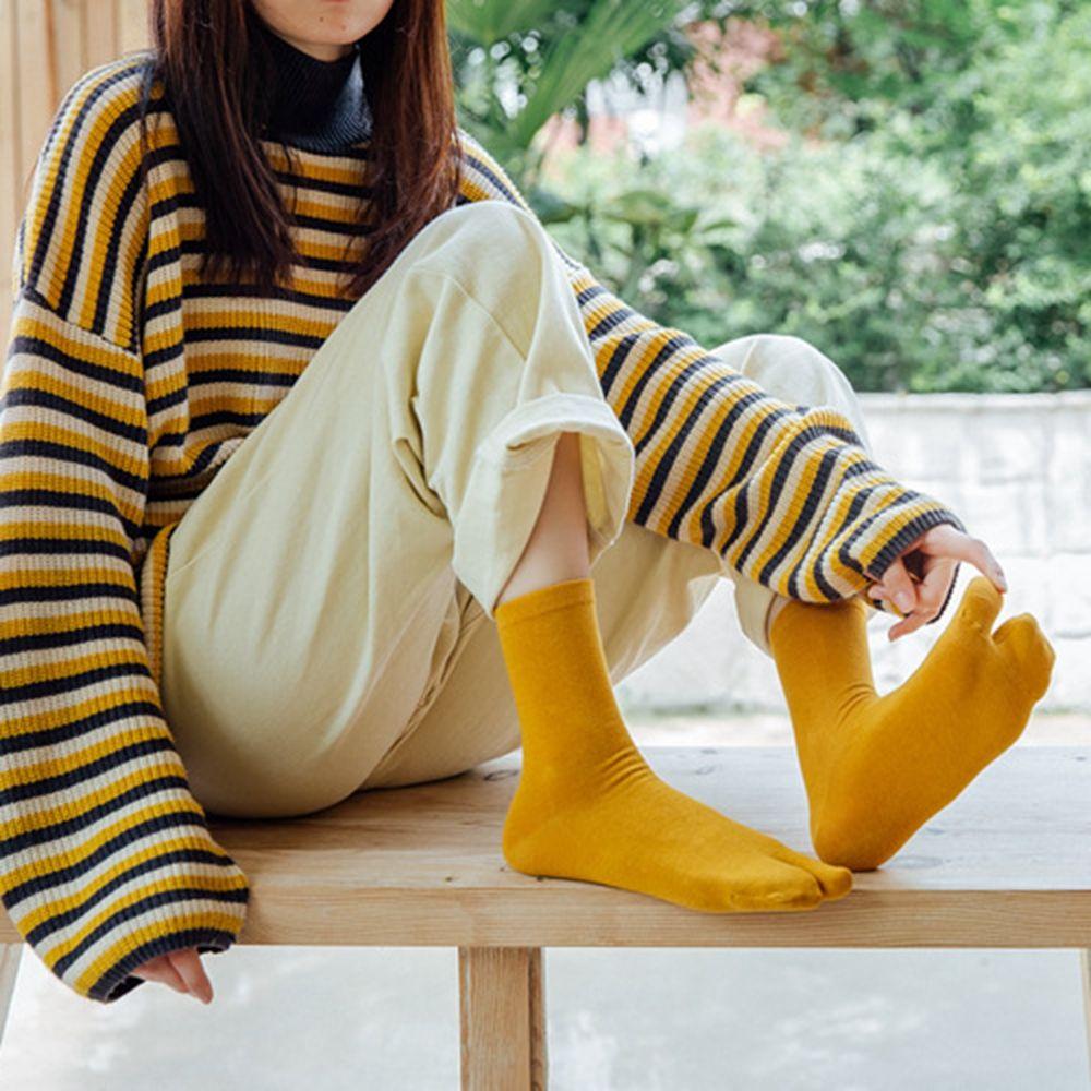 

Носок Хлопок Женские Чулочные Изделия Карамельного Цвета Носки Труба Среднего Размера Носки Два Носка Парные Носки Два Носка Пальцев белый