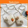 Lightweight Stylish And Durable Kids Woven Bag Featuring Cartoon Rabbit And Carrot
